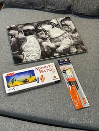 Set disegno Mungyo Conté e pennelli Artmate