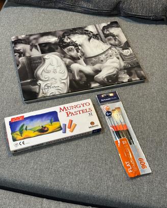 Set disegno Mungyo Conté e pennelli Artmate