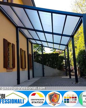 Pensilina tettoia PVC policarbonato coibentata box