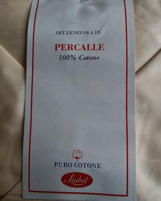 lenzuola matrimoniali cotone percalle liabel 