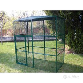 voliera da prato con tetto canadese n. bel1