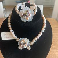 Collana + bracciale Perle Scaramazze chius Argento