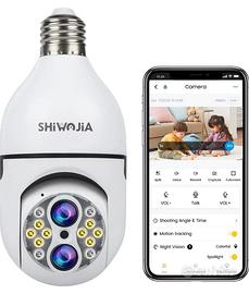 SHIWOJIA Telecamera Lampadina WIFI Esterni, E27 La