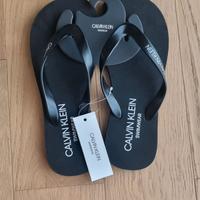Ciabatte infradito nere Calvin Klein, misura 41/42