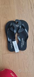Ciabatte infradito nere Calvin Klein, misura 41/42