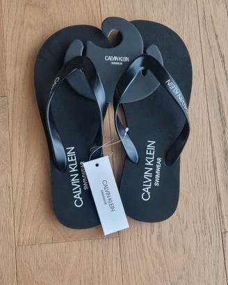 Ciabatte infradito nere Calvin Klein, misura 41/42