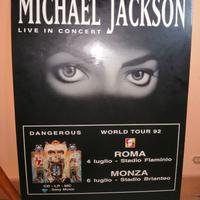 locandina pubblicitaria concerto Michael Jackson