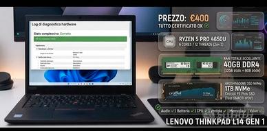 Lenovo ThinkPad  L14G1 40GB RAM