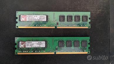 X2 Kingston DDR2-800 da 1GB (due schede)
