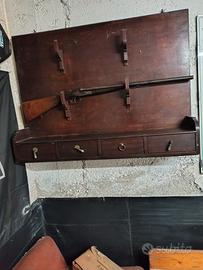 porta fucile vintage in legno