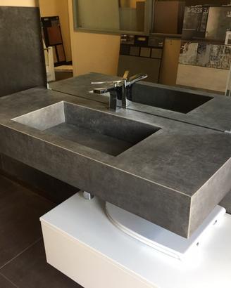 Lavabo in gres porcellanato su misura