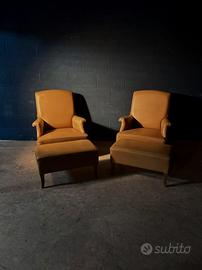 Coppia Poltrone chester chesterfield Queen Anne 