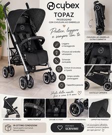 PASSEGGINO CYBEX TOPAZ – CHIUSURA AD OMBRELLO