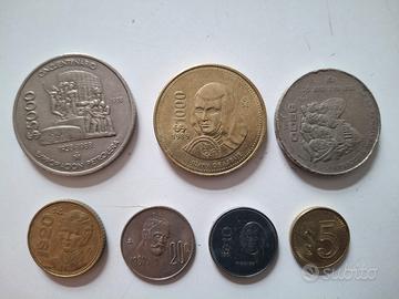 5000 1000 200 Pesos Juana De Asbaje Vintage Coin M