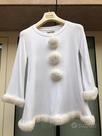 Maglia bianca Twinset bambina taglia 8a/128cm