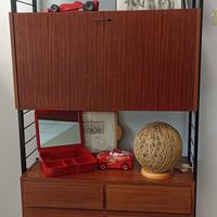 libreria vintage modernariato anni 60 70 legno 