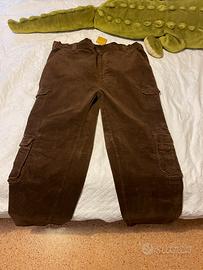 Pantaloni costine con tasche laterali tg 56