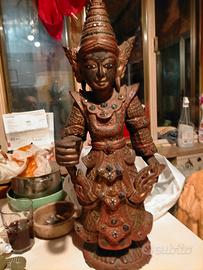 statua in teak Birmania 