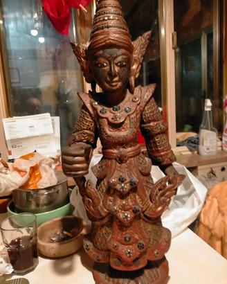 statua in teak Birmania 