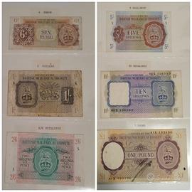 Banconote Italia serie occupazione Inglese 1943