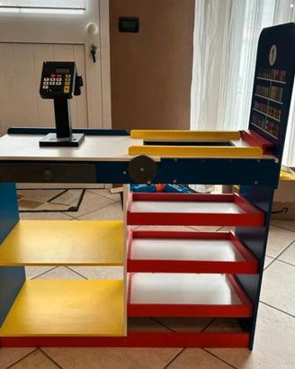 Gioco supermercato- Cassa Lidl in legno