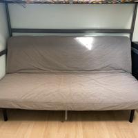 Divano letto NYHAMN 3 posti Ikea-grigio/beige