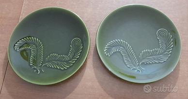 Due piatti in ceramica Casarte Italy 