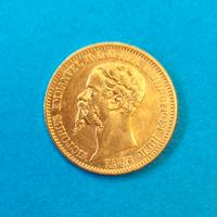 Regno di Sardegna 20 Lire 1856 Genova, oro, qFDC