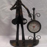 Orologio Ferro Battuto con Statua