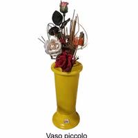 Vaso portafiori piccolo colore giallo 14x35