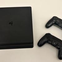 PlayStation 4 Slim 1TB + 2 Controller Sony + Cavi