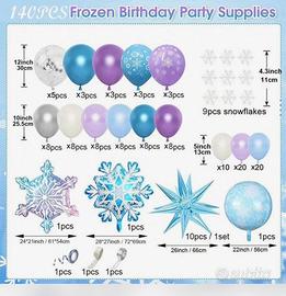 palloncini decorativi compleanno tema froozen