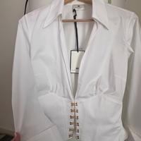 Camicia elisabetta franchi con ganci oro