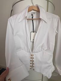 Camicia elisabetta franchi con ganci oro