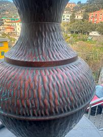 Antica brocca o porta ombrelli rame brunito