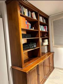 libreria in noce, artigianale
