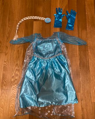 Vestito di carnevale Elsa di frozen 3 -5 110 cm