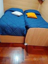 Lettini impilabili più materasso permaflex ortoped