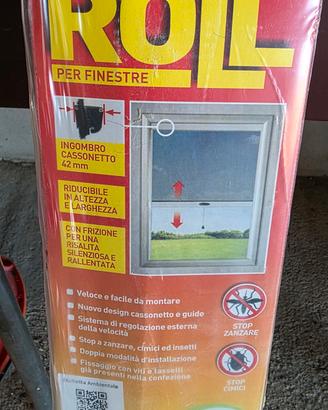 Zanzariera a rullo per finestre 80x170 cm