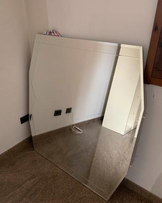 Specchio ottagonale con scanalature