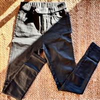 Black pants in eco-pelle