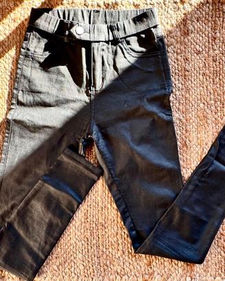 Black pants in eco-pelle