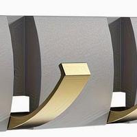 Appendiabiti da parete con ganci pieghevoli.