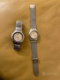 Coppia di orologi swatch anni 80