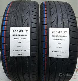 2 GOMME 205 45 17 BRIDGESTONE BF13