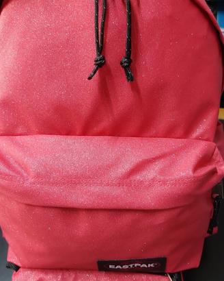 Zaino Eastpak Padded rosso con glitter + astuccio