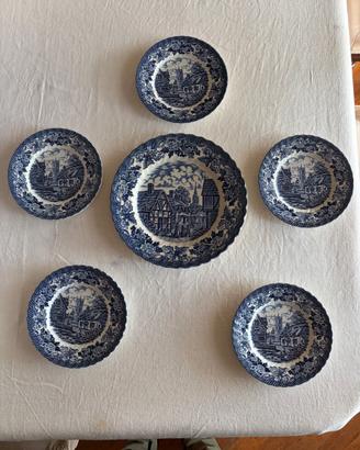 Set sei piatti vintage inglesi Merrie Olde England