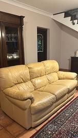 coppia divani vera pelle 3+2