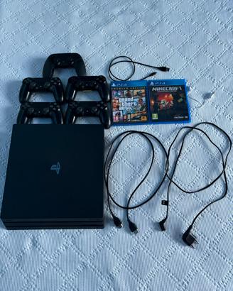 🎮 PS4 Pro + 5 Controller + GTA V + Minecraft