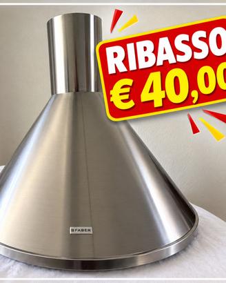 Cappa aspirante Faber conica in acciaio inox 60 cm